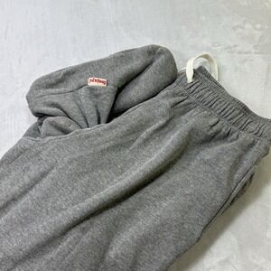 Feejays Adult‎ Footed Sweatpants Gray Fleece Drawstring Lounge Pants Size L